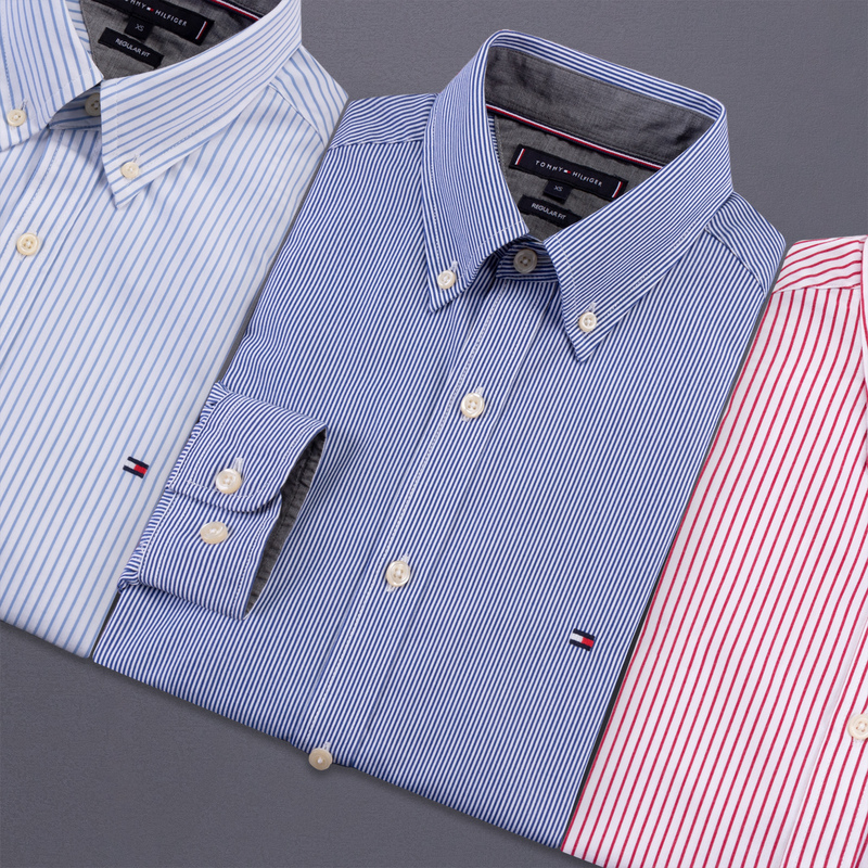 In-Stock North American Tommy Long-Sleeve Shirt for Men, Large Size, Spring and Autumn, American Casual Striped Wrinkle-Free Outerwear Shirt In-Stock North American Tommy Long-Sleeve Shirt for Men, Large Size, Spring and Autumn, American Casual Striped Wrinkle-Free Outerwear Shirt