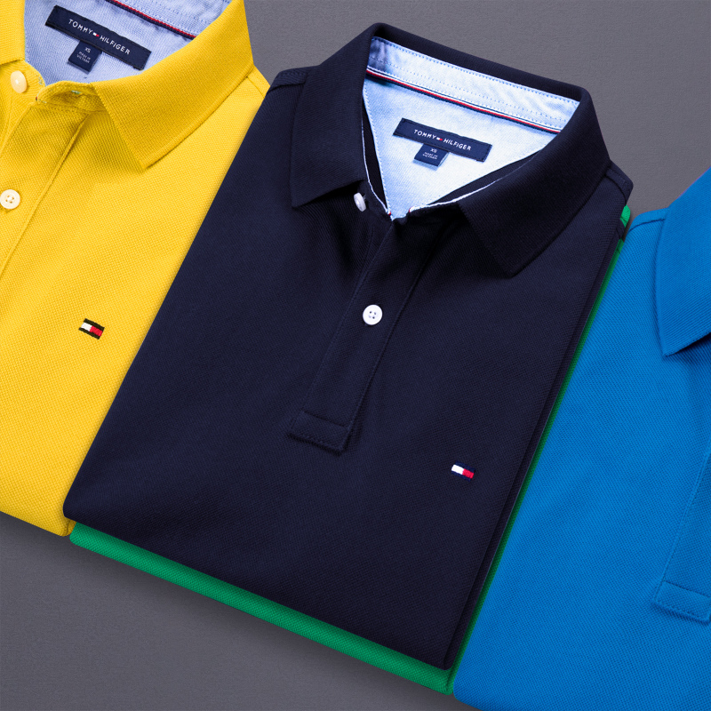 2026 Summer New Product North American Tommy Polo Shirt Short-Sleeved Men's Lapel Unisex Loose Large Size T-Shirt 2026 Summer New Product North American Tommy Polo Shirt Short-Sleeved Men's Lapel Unisex Loose Large Size T-Shirt