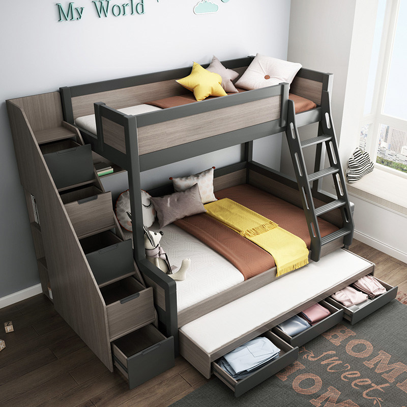 Fire Totem Nordic Upper Bunk Bed Twin Beds Solid Wood Multifunction Composition Up And Down Bunk Bed Children's Bed High And Low Bed