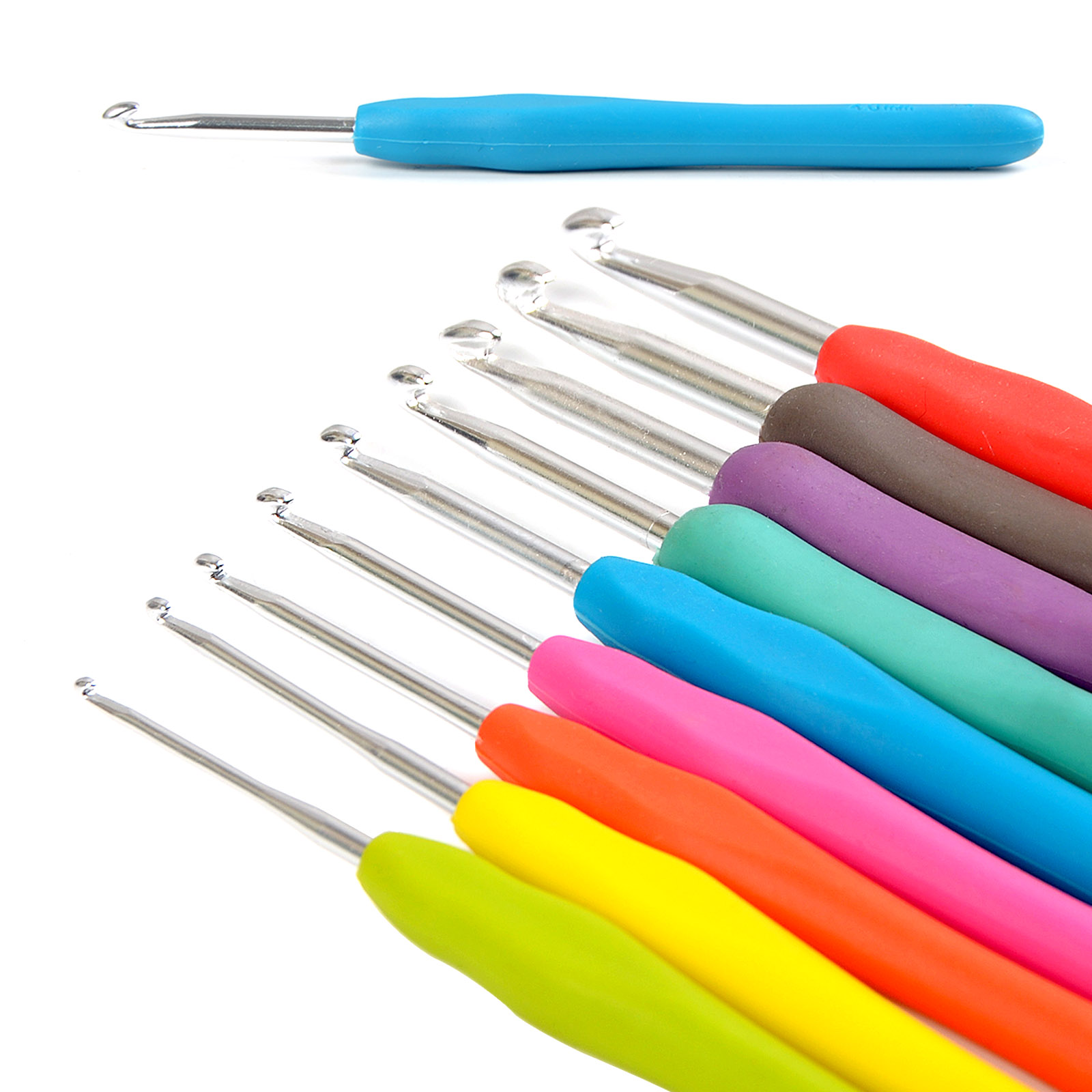 Soft Shank Tick Crochet Hook Needle Tool Kit Handmade Diy Woven Bag Sweater Wool Thread Anti Slip Crochet Hook Material Bag