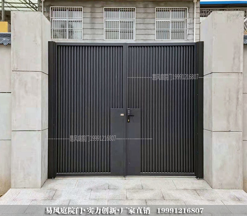 Custom European style wrought iron gate villa door outdoor aluminum alloy stainless steel courtyard door entry door security door single
