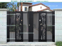 Brief Chinese Courtyard Door Villa courtyard gate Courtyard Gate Mother-son Door Single Door Open Door District Village Yard Gate