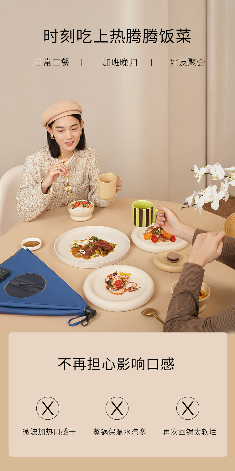 饭来  保温饭菜罩 恒温加热保温热菜神器 图3