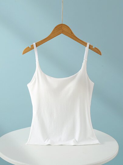 24 new summer camisole with padded bra all-in-one yoga sports bottoming shirt