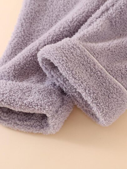 Coral velvet pajamas women's warm pants autumn and winter thickened plus velvet Japanese sweet warm flannel plush home pants