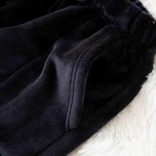 Autumn and winter thickened flannel pajamas for men, thickened coral velvet, loose large size home pants, straight trousers that can be worn outside