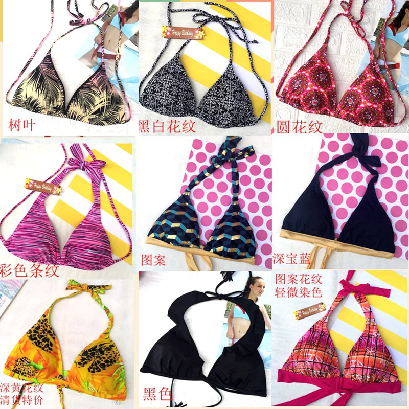 3 cái miễn phí vận chuyển hàng tạp hóa Bộ bikini sexy Nữ áo tắm một mảnh trên cùng Cúp lớn khoe vú D cúp D10 - Bikinis