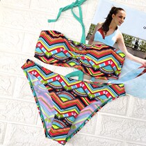 Clearance 2 sets of sexy bikini womens swimsuit set barbust neck 4720