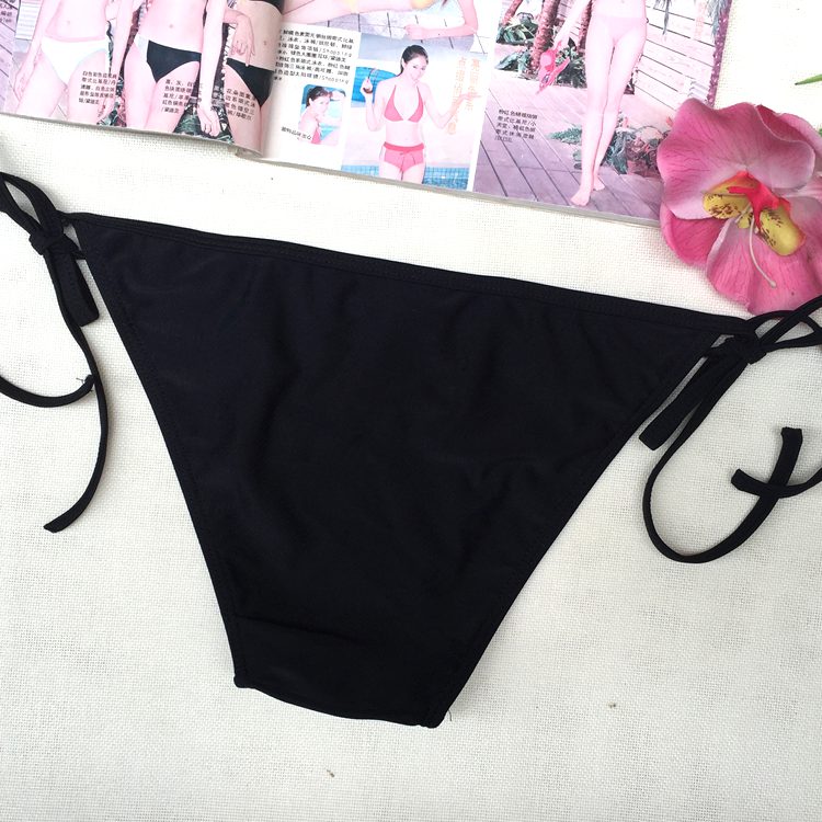 Bộ đồ tắm suối nước nóng dành cho nữ một mảnh Bộ bikini gợi cảm Dây đeo tam giác Quần bơi màu đen 3105 bo bikini