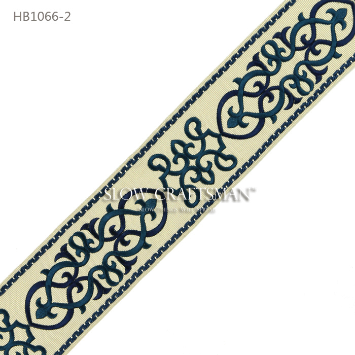 SLOW CRAFTSMAN EXPORT EUROPE HIGH-END STATIC BAMBOO SERIES CURTAINS WITH PILLOW FURNITURE EMBROIDERED WEBBING LACE