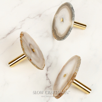 SLOW CRAFTSMAN export European Crystal agate coat hook light luxury curtain strap small wall adhesive hook