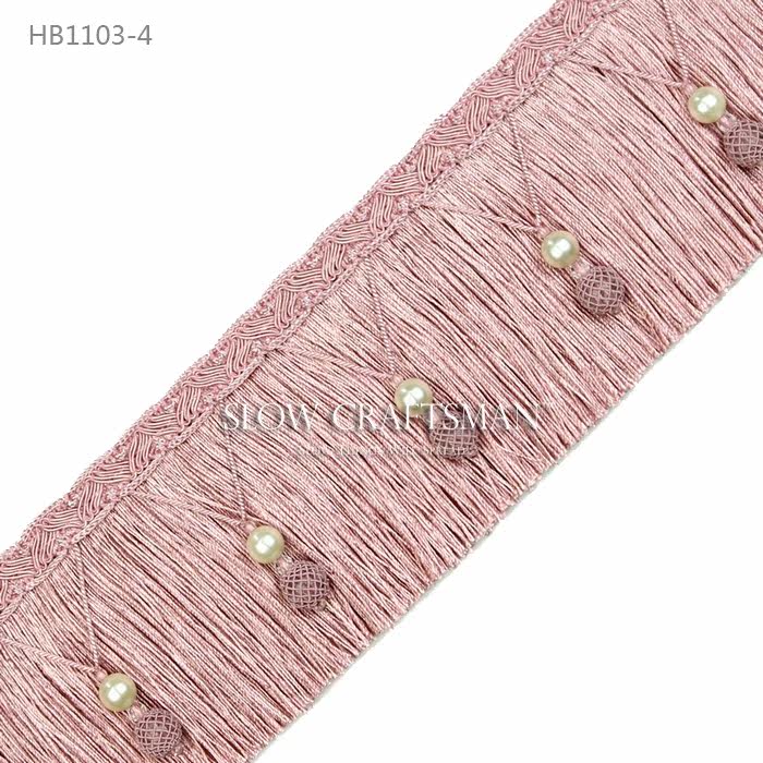 Кружевная кайма slow craftsman出口欧洲高端凌香系列 窗帘帘头毛边家具流苏花边