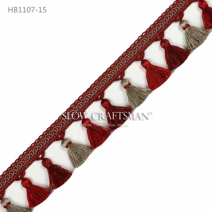 Кружевная кайма slow craftsman出口欧洲高端白山系列 窗帘窗幔抱枕家具流苏花边