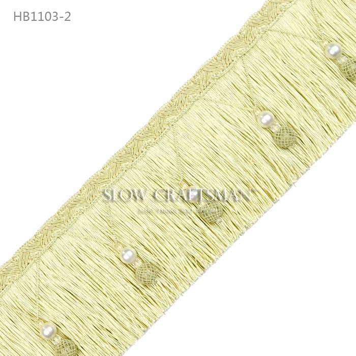 Кружевная кайма slow craftsman出口欧洲高端凌香系列 窗帘帘头毛边家具流苏花边