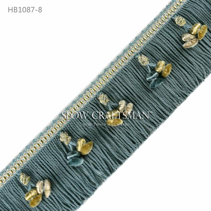 Кружевная кайма slow craftsman出口欧洲高端艾莉娜系列窗帘帘头家具绳编流苏花边