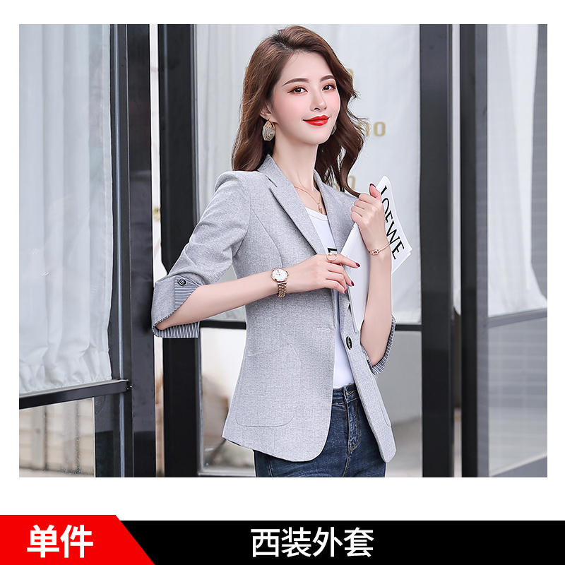 Suit áo khoác nữ mùa hè mới của Trung Quốc tay áo Hàn Quốc phiên bản của gió thường bảy điểm tay áo net Anh đỏ nhỏ áo phù hợp với mỏng