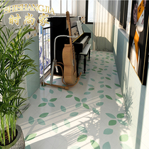 Nordic hipster green leaf tiles restaurant background wall tiles 300X300 kitchen bathroom balcony tiles