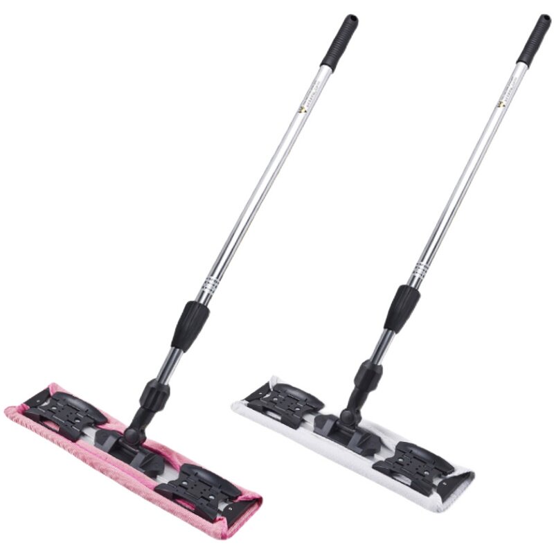 Clean Dust-free Big plate Plywood Flat mop Bedroom Absorbent Stainless Steel Telescopic Rod Ultrafine Fiber Replacement