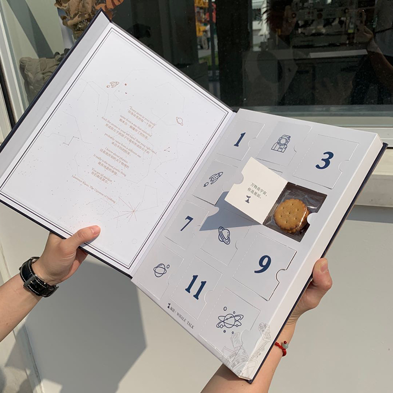 Whale Universe Salted Egg Yolk Talk Sandwich Cookie Gift Box for Girls Boyfriend Birthday Gift Christmas Snack