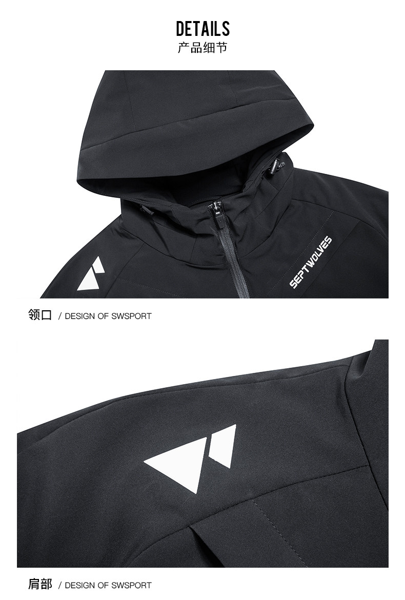 七匹狼 2020年秋冬新品 男短款棉服外套 填充美国杜邦棉 图32