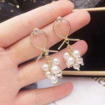 Ear Nails 2021 New Tide Korea Temperament Net Red Advanced Cold Wind Special Design Sensation Small Crowdpearl Earrings