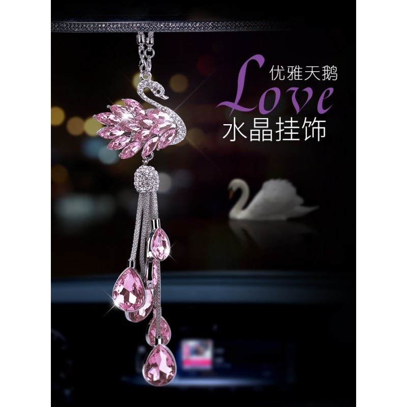 Car hanging Crystal Swan Hanging in Korea Lovely Car Interior Pending Vehicle Horn