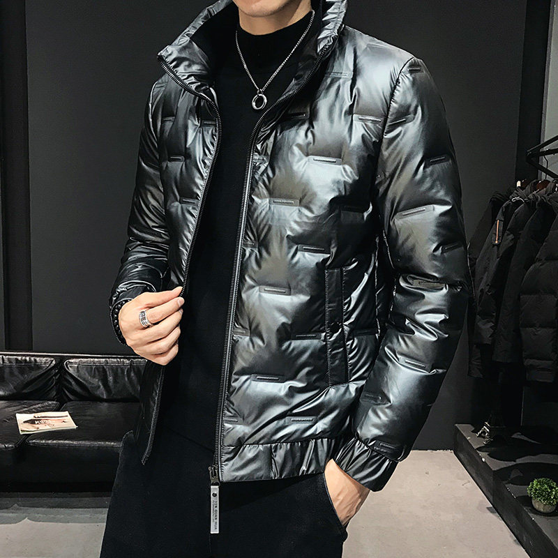 Bright Face Down Clothing Men's Short And Light Slim Fit Korean Version Trend Handsome WINTER FASHION BOOMER Seamless Jacket Canada Wind