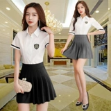 Осенний техник по терапии для ног Работа для одежды сауна массаж отель на стойке регистрации рабочая одежда KTV Принцесса Плиссированная юбка Музей здоровья