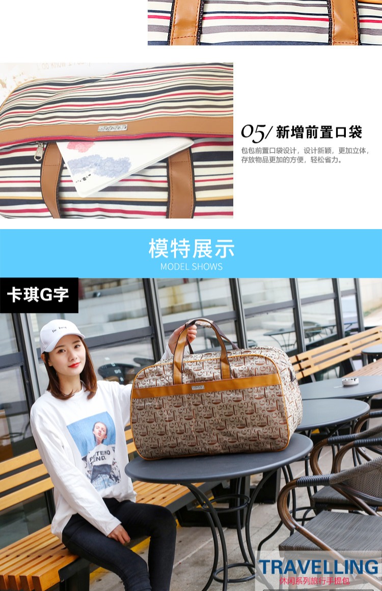 Túi du lịch Hàn Quốc túi xách nữ lớn lớn nhẹ trọng lượng lớn sinh viên nhỏ hành lý gấp túi du lịch - Túi du lịch túi xách du lịch thể thao