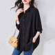 Mid-length shirts for ladies early spring and autumn 2023 new European products hot styles foreign style tops small shirts long-sleeved shirts