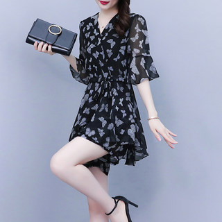 Summer 2025 New Women's Fashion Suit, Stylish and Chic, Casual and Age-Reducing, Beautiful Chiffon Two-Piece Set for Petite Women