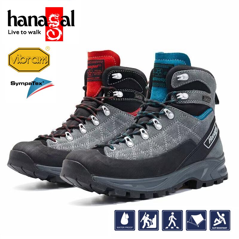 HANAGAL Huge Qinglong outdoor mid-tube tactical boots hiking shoes V bottom wear-resistant waterproof 13336