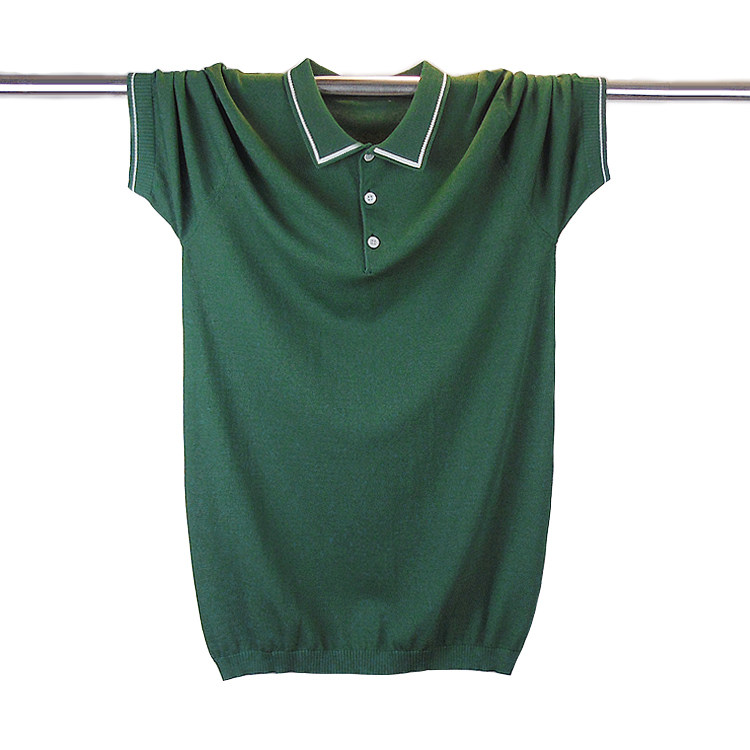 2021 brand men's polo shirt short sleeve lapel knitted T-shirt thin section Quzhu ice silk business Ralph midot Lauren polo top summer