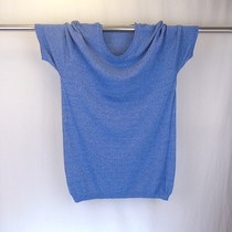 Ice silk short sleeve T-shirt mens factory broken code special price simple solid color social guy slim knitted half sleeve coat tide