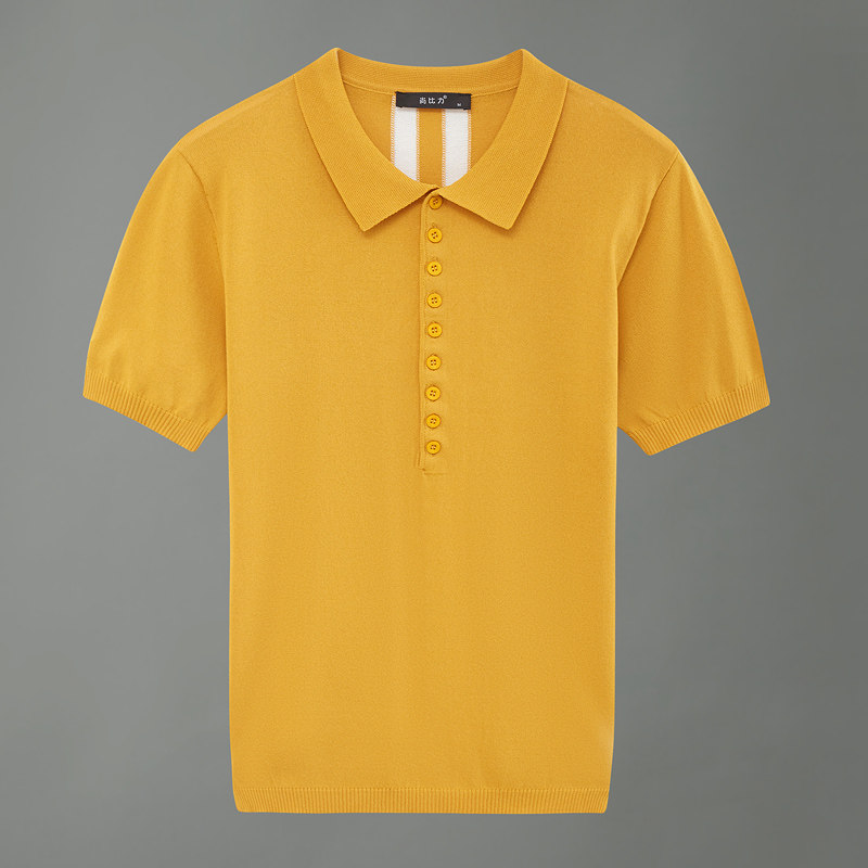 Ice silk Ralph midot Lauren polo men's short sleeve T-shirt summer social guy youth trend Lapel T-shirt shirt collar POLO tide