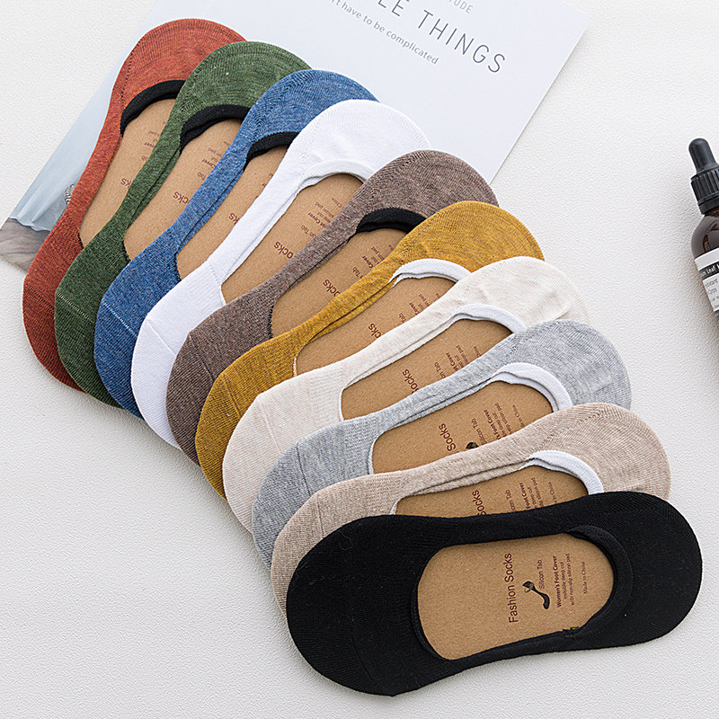 Invisible Socks Lady Light Mouth Cute Short Socks Pure sins Chaogel anti-slip anti-slip with invisible thin Sox children Summer