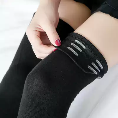 Thickened socks girls non-slip knee Korean Japanese spring and autumn thigh socks College wind high socks student stockings