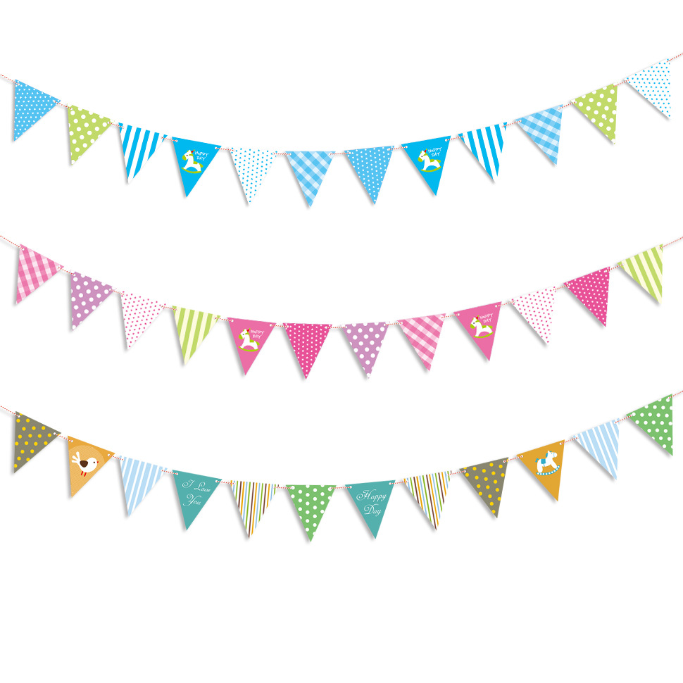 Pennant for decorating photo wall Nordic flag small bunting to decorate kindergarten indoor children's room