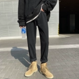 Martens, демисезонные черные джинсы, трендовые штаны, свободный прямой крой, размер