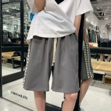 Мужские летние шорты, шелковые спортивные штаны для отдыха, размер, свободный крой, в американском стиле