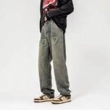 Осенние демисезонные джинсы, штаны для отдыха, в американском стиле, свободный прямой крой