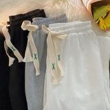 Мужские летние тонкие штаны, повседневные брюки, большой размер, свободный прямой крой