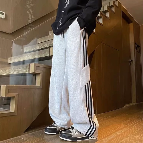 Летние тонкие штаны для отдыха, в американском стиле, свободный прямой крой