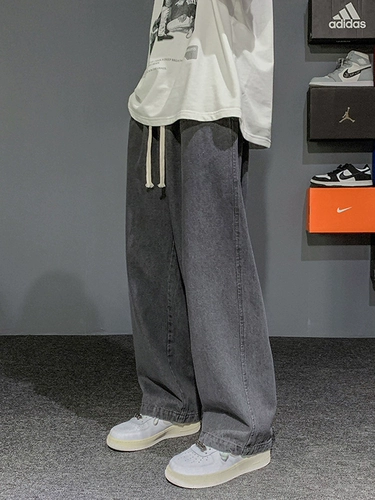 Летние джинсы, штаны для отдыха, в американском стиле, свободный прямой крой, размер, осенние