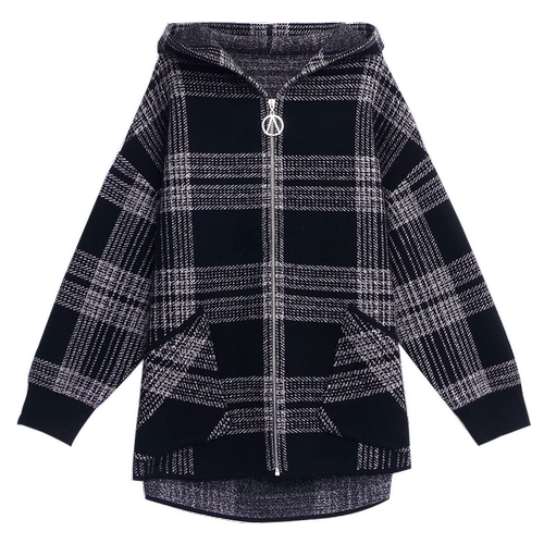 Весенняя куртка, демисезонный пуховик для отдыха, трикотажный кардиган, в западном стиле, коллекция 2021, большой размер