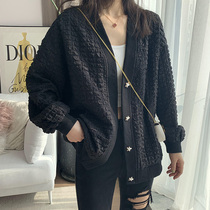 Black Small Fragrant Wind Jacket Woman 2022 Early spring new loose thin clothes for students with small sub-blouses