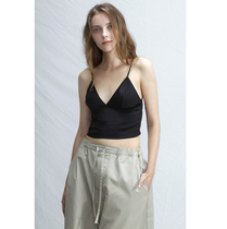 Chen Xiaoman silk sling French deep V summer thin breathable comfortable Lady vest mulberry silk bottom inside