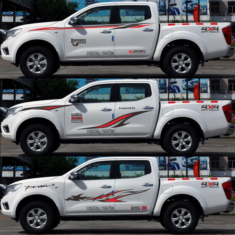 Navala Car Sticklea Flower Pickup Truck Personality Car Stickler Domain Tiger Sharp 6 decorated with colorful strips of wind Jun 5