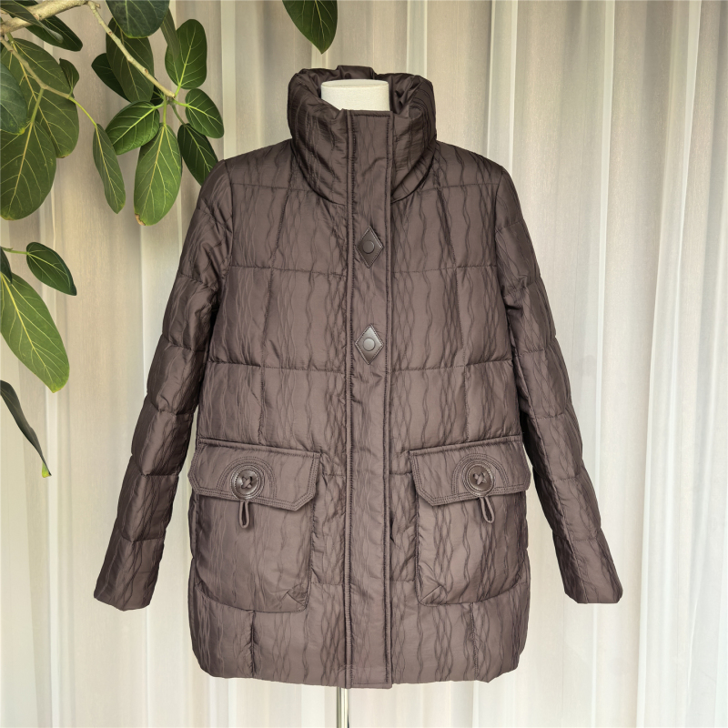 White Duck down Women's Clothing 2025 Winter Fashion Elegant Versatile Mid-Length Slim Fit Warm Slimming 90% down Jacket 238