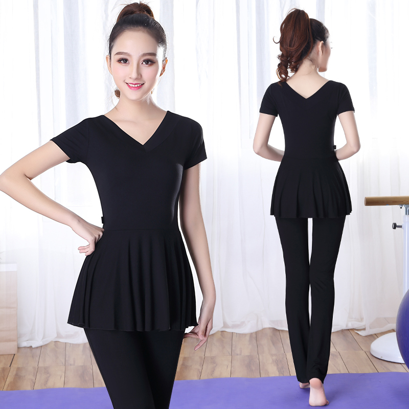 Yoga Sportswear Sports Suit Women Modale 2020 Summer New Beginners Professional Dance Foreign Dress Subsuit